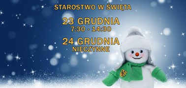 Starostwo w Święta