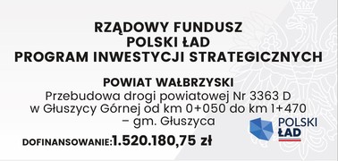 Przebudowa drogi powiatowej nr 3363D w Głuszycy Górnej