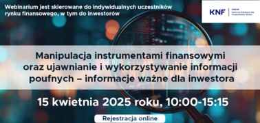 Webinarium CEDUR -Manipulacja instrumentami finansowymi